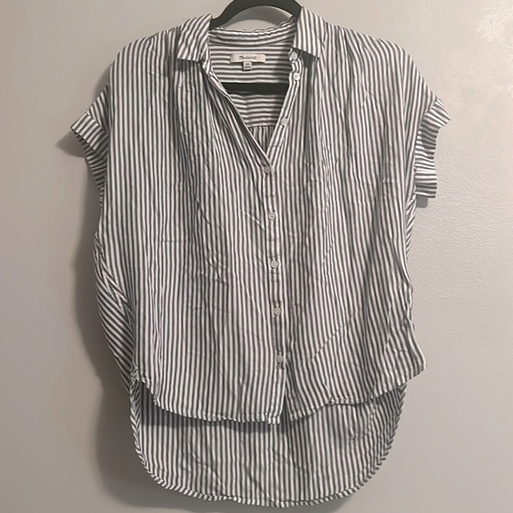 Madewell stripe botton down blouse size XXS - Picture 1 of 8